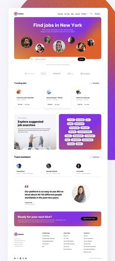 the landing page for an app that is designed to look like it has many different colors and