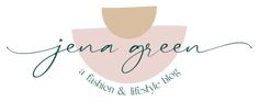 the logo for jean green, a fashion and lifestyle blog