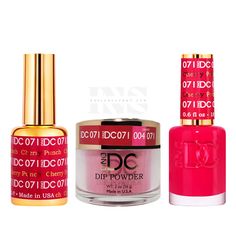 DND DC Trio 071 Cherry Punch includes a gel polish, a matching lacquer and powder. The set provides a complete solution for a professional manicure with a long-lasting and beautiful color. Dnd Gel Nail Polish, Shellac Colors, Dnd Gel Polish, Professional Manicure, Chili Red, Gel Polish Colors, Pewter Grey, Colorful Nail Designs, Get Nails