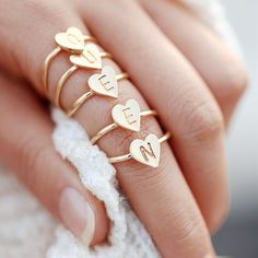 Zinc alloy Adjustable Initials Heart Ring Dainty Letter Ring Minimalist Ring A-Z to choose golden pl Adjustable Alloy Promise Ring, Alloy Rings Suitable For Gifts, Minimalist Alloy Rings For Gifts, Gold Alloy Wedding Rings, Gold Alloy Midi Rings, Elegant Alloy Midi Rings As Gift, Elegant Alloy Midi Rings For Gifts, Adjustable Gold Heart-shaped Initial Ring, Adjustable Gold Heart Initial Ring