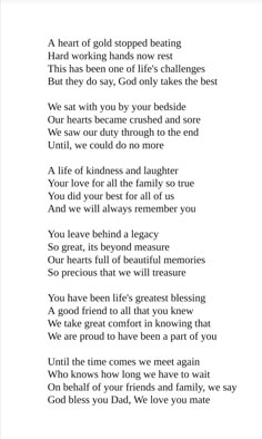 Love, family, peace, memory How To Write An Obituary For Dad, Celebration Of Life Speech Ideas, Memorial Speech Ideas, Eulogy For Grandfather, Quotes About Grandfathers Passing, Eulogy For Grandma, Memorial Speech, Poems About Grandfathers, Quotes About Losing A Grandfather