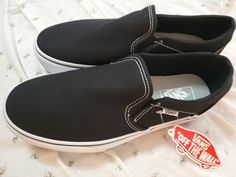 Vans Asher Slip On Women's Platform Skate Shoes Sneakers black Canvas 9.5. Shoes Sneakers Black, Black Sneakers, Black Canvas, Skate Shoes, Vans Shoes, Sneakers Black, Athletic Shoes, Shoes Sneakers, Shoe Accessories