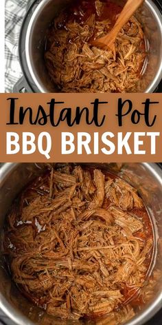 instant pot bbq brisket recipe in two pans