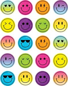 Brights 4Ever Smiley Faces Stickers Different Types Of Smiley Faces, Stickers Smiley Faces, Cute Stickers For Kids, Smile Decorations, Smiley Face Decorations, Smiley Classroom, Different Smiley Faces, Dsp Week, Emoji Smiley Faces