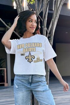 White Sports Fan Top With Text Print, White Tops With Text Print For Sports Fans, Football Season Team Spirit T-shirt, Football Game Outfit Summer, Cute Football Game Outfit, Team Slogans, Harley Bobber, Football Game Outfit, Team Shirts