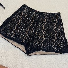 Nwt Do+Be Dress Shorts Black Lace Overlay Small Chic Lace Shorts, Chic Short Length Lace Shorts, Chic Lace Bottoms For Date Night, Dress Shorts, Shorts Black, Lace Overlay, Black Cream, Shopping List, Black Lace