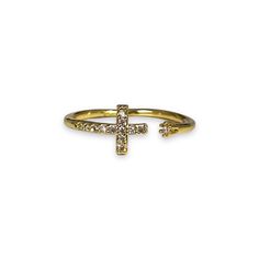 Adjustable CZ Micro Pave Cross Rings Material: Brass Available in Gold and Silver Adjustable Gold Cross Ring, Adjustable Cross Gold Ring, Adjustable Cross Shaped Gold Rings, Cross Rings, Rosary Jewelry, Catholic Jewelry, Cross Ring, Christmas Stocking Stuffers, Crystal Pearls