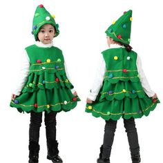 Lovskoo 2024 Toddler Girls Dress Up Clothes for Play Christmas Dress Kids Baby Tree Dress Tops Party Vest And Hat Outfits Green Size Chart Recommended Age: 1-2 Years Size: 90 Length: 50cm/19.69'' Bust: 60cm/23.62'' Recommended Age: 2-3 Years Size: 100 Length: 54cm/21.26'' Bust: 66cm/25.98'' Recommended Age: 3-4 Years Size: 110 Length: 58cm/22.83'' Bust: 72cm/28.35'' Recommended Age: 4-5 Years Size: 120 Length: 62cm/24.41'' Bust: 78cm/30.71'' Recommended Age: 5-6 Years Size: 130 Length: 66cm/25.9 Tree Halloween Costume, Christmas Tree Costume, Tree Costume, Elf Dress, Baby Costumes Girl, Christmas Trees For Kids, Christmas Tree Dress, Tree Dress, Girls Christmas Outfits