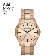 in stock Michael Kors Men, Three Hands, Steel Watch, Stainless Steel Watch, Stainless Steel Bracelet, Jewelry Watches, Gold Tones, Pick Up, In Store