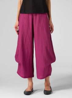 raspberry linen Miss Me Outfits, Vivid Linen, Teacher Fashion, Teacher Style, Flare Leg Pants, Dress For Success, Crop Pants, Dress Hats, Art Teacher