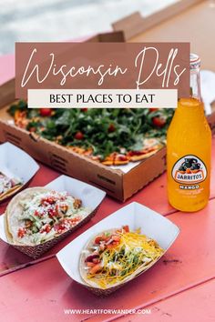 the best places to eat in wisconsin, including pizzas and salads for lunch