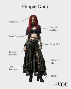 Pagan Goth Aesthetic, Gothic Bohemian Aesthetic, Mystic Outfits Boho Style, Goth Hippy Outfits, Goth Metal Outfit, Dark Hippy Aesthetic, Black Metal Clothes, Metal Goth Outfit, How To Tie A T Shirt