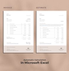 two sheets of paper sitting on top of each other with the words in microsoft excel