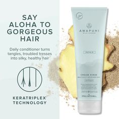 Bring back silky locks using Paul Mitchell Awapuhi Wild Ginger Keratin Cream Rinse. This conditioning formula replenishes hair with moisture, softness and shine. Wild Ginger, Shampoo Brush, Color Wow, Image Skincare, Moisturizing Serum, Paul Mitchell, Fragrance Gift, Hair Cream, Moroccan Oil