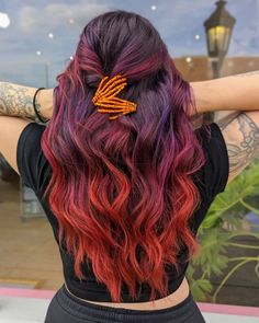 Colorful Hair Dye Ideas, Fall Vivid Hair, Vivid Hair, Hair Dye Ideas, 2024 Wishlist, Purple Highlights, Coloured Hair