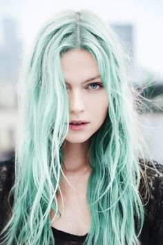 Mint Green Hair Chalk  Hair Chalking Pastels  by liltutuprincess, $1.99 Mint Green Hair, Trendy We Fryzurach, Makeup Tip, Mint Hair, Spring Hair Color, Long Blonde, Hair Inspiration Color