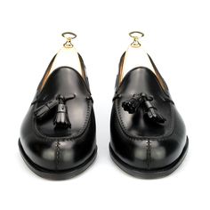 TASSEL LOAFERS IN BLACK CALF Black Tassel Loafers For Galas, Black Tassel Loafers With Goodyear Welting For Galas, Black Goodyear Welted Tassel Loafers For Galas, Elegant Black Tassel Loafers With Rubber Sole, Black Luxury Tassel Loafers For Galas, Elegant Black Tassel Loafers For Formal Occasions, Classic Black Tassel Loafers, Black Classic Tassel Loafers, Timeless Black Tassel Loafers With Leather Sole