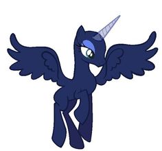 an image of a blue pony with wings