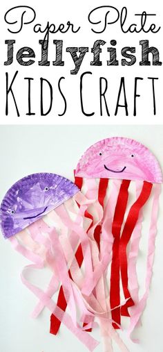 paper plate jellyfish kids craft with the title