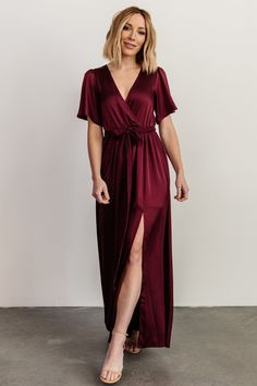 Sicily Satin Maxi Dress | Mulberry | Baltic Born Mocha Dress, Mulberry Color, Olive Dress, Baltic Born, Rust Dress, Dress Dusty, Maxi Dress Navy, Satin Maxi, Flattering Dresses