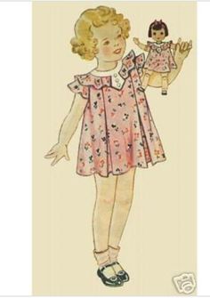 Find many great new & used options and get the best deals for Set of Five Antique Doll Dress Patterns from 1930s at the best online prices at eBay! Free shipping for many products! Antique Doll Dress Patterns, Vintage Childrens Clothing, Patron Vintage, Antique Doll Dress, Doll Dress Patterns, Sewing Patterns For Kids, Images Vintage, Vintage Paper Dolls, Child Doll