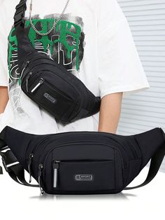 Men's Fashion Multi-Functional Pocket Compartment Casual Sports Waist Bag, Solid Color Travel Chest Bag Fanny Pack Hip Bag Bum Bag College Bag Sac Work Weekend Summer Vacation Carry On Utility Black Gift Personalised Gifts Men Boyfriend Dad Husband Fathers Day Gifts School Bag Commute High School Practical Back To School Halloween Gifts For Men Fall Christmas Scream Men Bag Belt Bag Travel Bag Sling Bag For Men Winter Christmas Gifts Fashionable Casual Outdoor Thanksgiving Holiday Storage Bag Me Large Capacity Pouch Belt Bag For Outdoor, Functional Sports Chest Bag With Pockets, Black Large Capacity Belt Bag For Outdoor Activities, Casual Sports Chest Bag With Pockets, Sporty Chest Bag For Outdoor Activities With Zipper Pocket, Sporty Chest Bag With Zipper For Outdoor Activities, Sporty Chest Bag With Pockets For Outdoor, Sporty Outdoor Chest Bag With Pockets, Casual Large Capacity Belt Bag For Outdoor