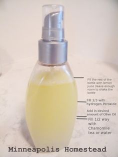 Minneapolis Homestead: DIY All Natural Hair Lightening Spray Home Remedies For Hair, How To Lighten Hair, Tan Skin, Light Hair, Belleza Natural