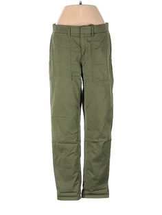 J.Crew Cargo Pants Size: 26 Green Bottoms - used. 98% COTTON, 2% ELASTANE, Cropped, High Rise | J.Crew Cargo Pants - High Rise: Green Bottoms - Size 26 Spring Military Style Cotton Pants, Spring Cotton Military Pants, Green Tapered Leg Cargo Pants With Five Pockets, Green Tapered Leg Work Pants With Patch Pockets, Green Work Pants With Patch Pockets And Tapered Leg, Spring Military Workwear Pants, Spring Military Style Workwear Pants, Military Style Workwear Bottoms For Spring, Green Work Pants With Cargo Pockets, Tapered Leg