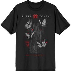 PRICES MAY VARY. Rock Off officially licensed product High quality soft-style cotton unisex t-shirt featuring front printing. Short Sleeves Machine wash at 30 degrees, wash inside out, don't bleach Dry low, don't iron decoration. Official licensed Sleep Token Unisex T-Shirt featuring the 'Butterflies' design motif. High quality T-Shirt available in a black colourway. High quality soft-style cotton unisex t-shirt featuring front printing. Comes in a wide range of sizes from Small through XX-Large Butterflies Design, Sleep Token, Metal Post, Red Cloud, Post Rock, Alternative Metal, Heart Red, Band Logo, Rock Fashion