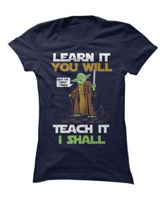 Master your classroom and teach with the force in this awesome tee! Star Wars Classroom Theme, Star Wars Classroom, Funny Star Wars, Teacher Attire, Teaching Outfits, Star Wars Yoda, Teacher Svg