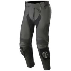 a pair of motorbike riding pants with knee pads and zippers on the legs