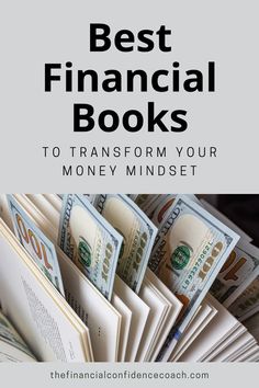 stacks of money with the words best financial books to transform your money minds