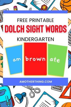 free printable dolch sight words for first grade students to use in their homeschool