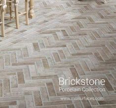 an image of a kitchen floor that looks like it is made out of brickstone