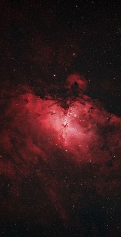 an image of the heart shaped cloud in space