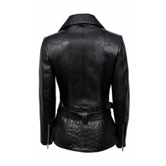 Women Feminine Retro Vintage Biker Leather Jacket -