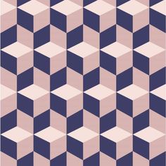 an abstract pattern with cubes in shades of pink and blue