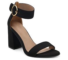 A perfect finishing touch for a night out, the Lawrence dress sandal features a sleek silhouette, an ankle strap accented by a round buckle, and a danceable block heel. From Aerosoles. Shoes For Work, Sandal Online, Aerosoles Shoes, Block Heel Shoes, Open Toe Shoes, Slingback Sandals, Comfort Shoes, Shoes Heels Pumps, Toe Shoes