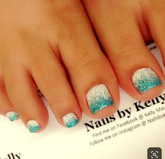 Pedicure Design, Simple Toe Nails, Ombre Gel Nails