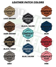 the leather patch colors are available for all types of logos