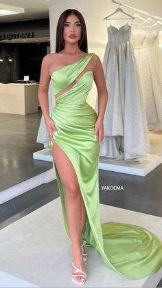 Green Mermaid Prom Dress, Elegant Photography, Split Prom Dresses, Cheap Prom Dresses Long, Green Mermaid, Custom Size Dresses, فستان سهرة