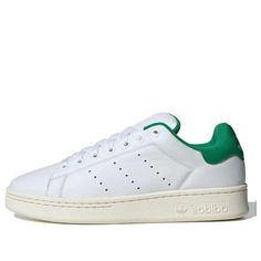 adidas Originals Stan Smith XLG 'White Green' IF6215 White Sporty Skate Shoes For Sports Events, Sporty White Skate Shoes For Sports Events, Sports Sneakers With Three Stripes And White Sole, Adidas Logo Sneakers For Sports Events, White Adidas Sneakers For Sports Events, Adidas White Sneakers For Sports, Adidas Casual Sneakers For Sports Events, Adidas Logo Sporty Sneakers For Sports Events, Sporty Adidas Logo Sneakers For Sports Events