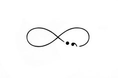 an infinite sign is drawn in black ink on a white background with the word love written across it