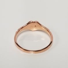 "Thanks for shopping our vintage estate store. We tend to sell well below wholesale and truly hope you enjoy all of our items. Many of the items are one of a kind, so please enjoy scrolling through the pictures and hopefully something will catch your eye. Black spots are from reflections. Estate 14k yellow or rose gold heart diamond ring. Beautiful ring, one that you will love. Color: Yellow or Rose Gold please select the color Ring size: 3 or 5 Setting: 6mm 1/4\" Band width: 1.2mm Weight: 1.25 Heirloom Rose Gold 14k Rings, Rose Gold 14k Stamped Signet Promise Ring, Heirloom Heart Promise Ring, Classic Rose Gold Diamond Ring Stamped 14k, Antique Rose Gold Diamond Ring, Rose Gold Signet Ring With Rose Cut Diamonds, Heirloom 14k Rose Gold Diamond Ring In Gold Color, Heirloom Rose Gold Ring With Round Band, Heirloom Rose Gold Round Band Ring