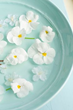 a plate with white flowers on it and the words trust the lord written in chinese