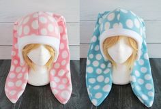 Chrissy Animal Crossing, Fleece Hats, Galactic Heroes, Bunny Hat, Fleece Hat, Hat Ideas, Skull Cap Beanie, Skull Cap, Ribbon Slides