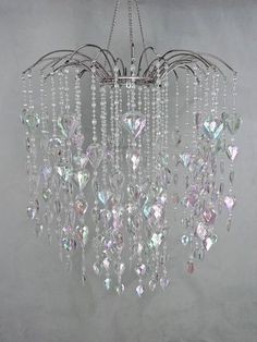 a crystal chandelier hanging from the ceiling