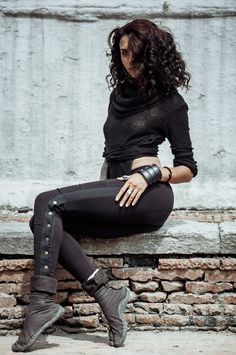 Leggings for woman with Push-buttons on the side. FABRIC & MATERIALS : Laycra, Push Button COLORS: Black SIZE: S/M, M/L  Model wear the size S/M CARE: Hand wash Made in: Nepal   Made with LOVE Contact: Please feel free to contact us for any question For more Information, please check our FACEBOOK PAGE: https://www.facebook.com/yamunaartfashion or FOLLOW us on INSTAGRAM: YAMUNAART Psy Trance, Alternative Clothing, Womens Leggings, Goa, Outfits With Leggings, Yoga Leggings, Nepal, Fabric Material, Women's Leggings