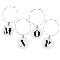 Monogram Initial Simple Wine Charm | Zazzle Initial Design, Wine Glass Charms, Wine Charms, Monogram Initials, Hen