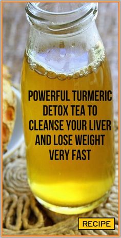 Powerful Turmeric Detox Tea To Cleanse Your Liver And Lose Weight Very Fast Turmeric Detox Tea, Cleanse Your Liver, Baking Powder Uses, Baking Soda Beauty Uses, Diet Nutrition, Detox Tea, Health Diet, Best Diets, Detox Drinks